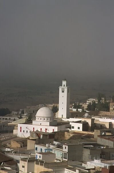 Mosque and town, Le Kef, Tunisia, North Africa, Africa