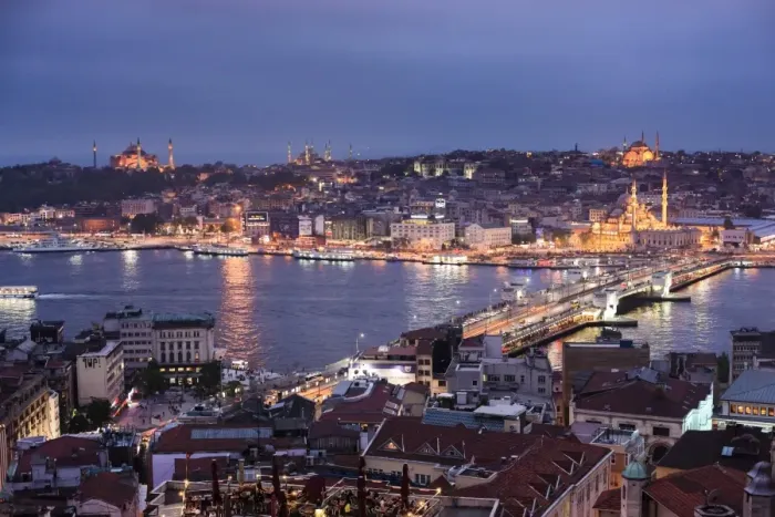 Framed Print : Mosques at night in the historical Sultanahmet District of Istanbul, seen across the Golden Horn Framed Print : Mosques at night in the historical Sultanahmet District of Istanbul, seen across the Golden Horn