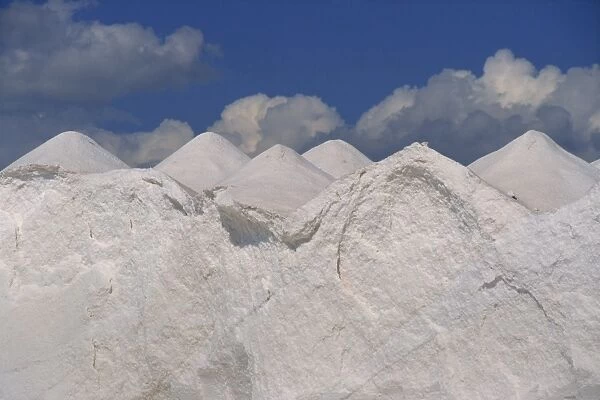 Mounds of salt drying in Spain