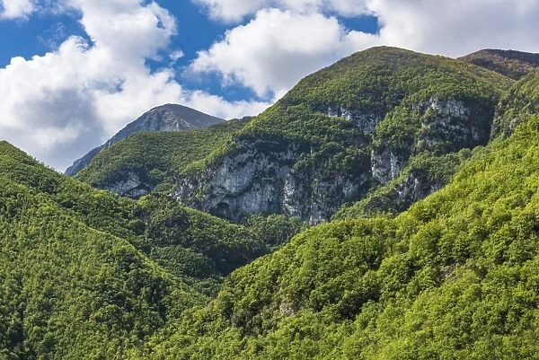 Mount Cucco in spring, Umbria, Italy, Europe