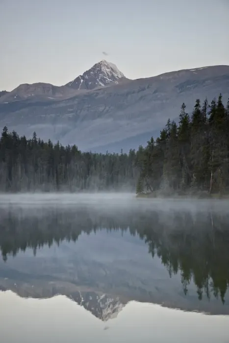 Framed Print : Mount Edith Cavell reflected in Leach Lake, Jasper National Park, UNESCO World Heritage Site, Alberta, Canada, North America Framed Print : Mount Edith Cavell reflected in Leach Lake, Jasper National Park, UNESCO World Heritage Site, Alberta, Canada, North America