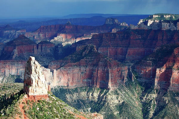 Mount Hayden from Point Imperial, north rim, Grand Canyon, Arizona, United States of America, North America