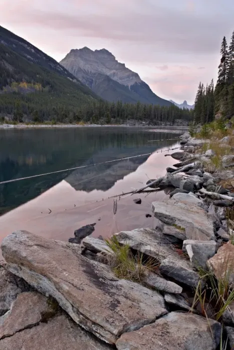 Framed Print : Mount Kerkeslin reflected in Horseshoe Lake at dawn, Jasper National Park Framed Print : Mount Kerkeslin reflected in Horseshoe Lake at dawn, Jasper National Park