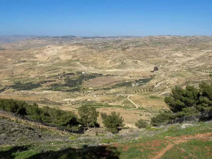 Framed Print : Mount Nebo, mentioned in the Bible as the place where Moses was granted a view of the Promised Land before his death, Jordan, Middle East Framed Print : Mount Nebo, mentioned in the Bible as the place where Moses was granted a view of the Promised Land before his death, Jordan, Middle East