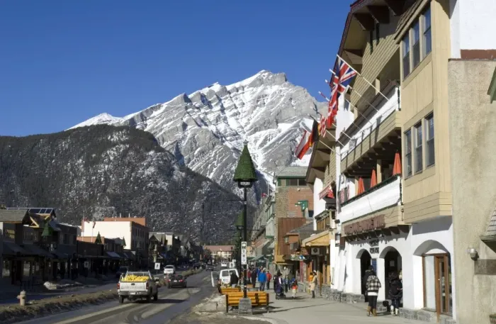 Framed Print : Mount Norquay and downtown Banff, Alberta, Canada, North America Framed Print : Mount Norquay and downtown Banff, Alberta, Canada, North America