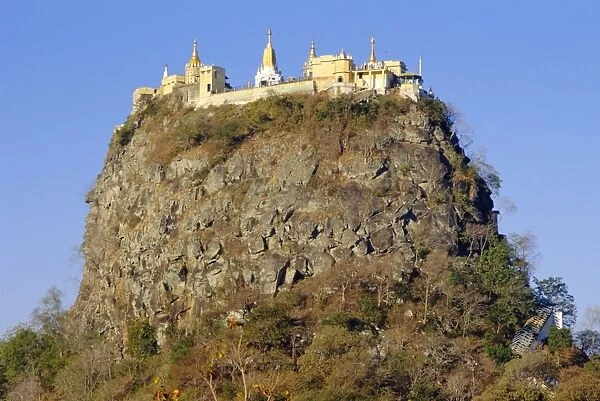 Mount Popa, home of the Mahagiri Nats (spirits), Myanmar (Burma)