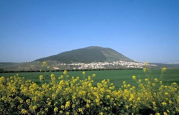 Mount Tabor at the heart of Jezreel valley, Israel, Middle East