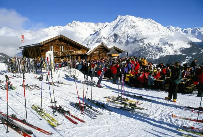 Framed Print : Mountain restaurant above village of Solden in Tirol Alps, Tirol, Austria, Europe Framed Print : Mountain restaurant above village of Solden in Tirol Alps, Tirol, Austria, Europe