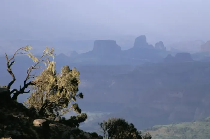 Framed Print : Mountain scenery near Sankaber, Simien Mountains National Park, UNESCO World Heritage Site