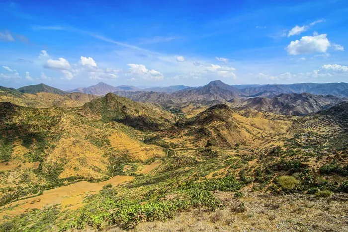 Framed Print : Mountain scenery along the road from Massawa to Asmara, Eritrea, Africa Framed Print : Mountain scenery along the road from Massawa to Asmara, Eritrea, Africa