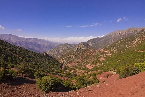 Mountain scenery, seen from the mountain pass Tizi n Test, Atlas Mountains