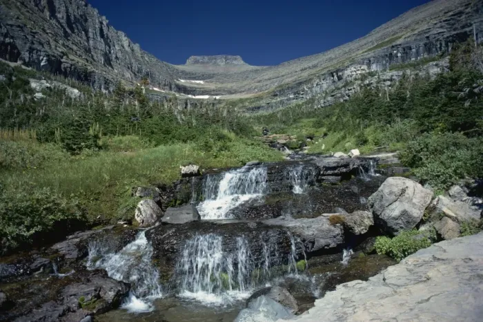 Framed Print : Mountain stream beside Going to the Sun road, near Logan Pass, Glacier National Park Framed Print : Mountain stream beside Going to the Sun road, near Logan Pass, Glacier National Park