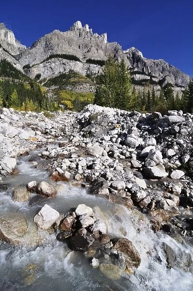 Mountain stream, near Saskatchewan Crossing, Banff National Park, UNESCO World Heritage Site