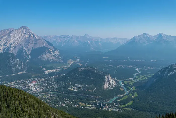 Framed Print : Mountain view from Sulphur Mountain top, Banff National Park, UNESCO World Heritage Site, Alberta, Rocky Mountains, Canada, North America Framed Print : Mountain view from Sulphur Mountain top, Banff National Park, UNESCO World Heritage Site, Alberta, Rocky Mountains, Canada, North America