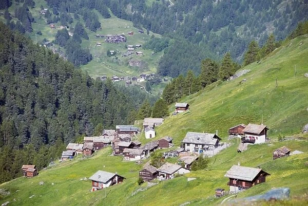 Mountain village, Zermatt, Valais, Swiss Alps, Switzerland, Europe