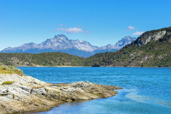 Framed Print : Mountains in Beagle Channel, Lapataia Bay, Tierra del Fuego National Park, Patagonia, Argentina, South America Framed Print : Mountains in Beagle Channel, Lapataia Bay, Tierra del Fuego National Park, Patagonia, Argentina, South America