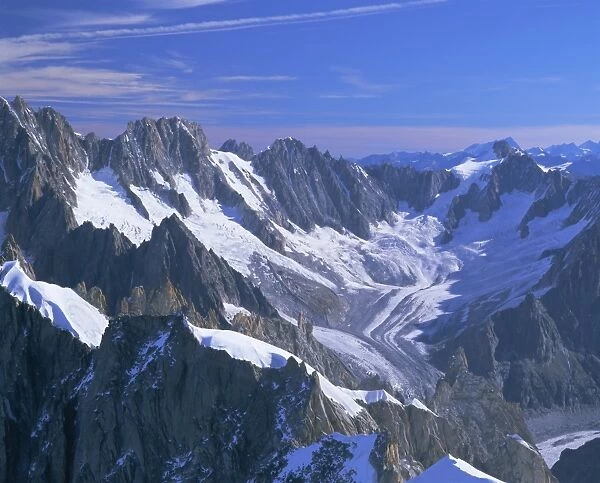 Mountains of the Mont Blanc Range near Chamonix, French Alps, Haute-Savoie