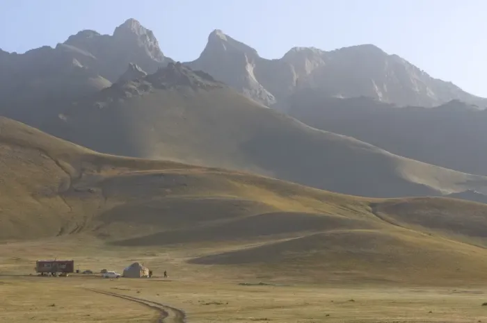 Framed Print : Mountains near Sary Tash, Kyrgyzstan, Central Asia, Asia