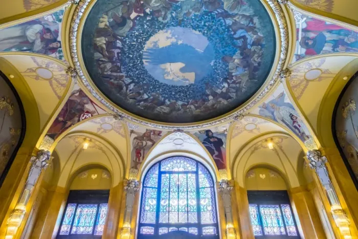 Framed Print : The Mucha Room at Municipal House (Obecni dum), designed entirely by Alphonse Mucha Framed Print : The Mucha Room at Municipal House (Obecni dum), designed entirely by Alphonse Mucha