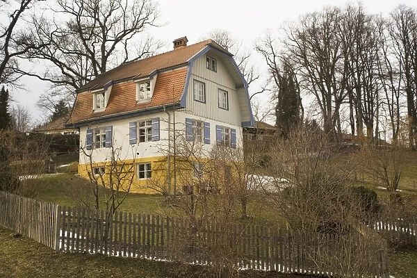 The Muenter House (Muenter-Haus), where artists Gabriele Muenter and Wassily Kandinsky lived from 1909 to 1914, in Murnau, Bavaria
