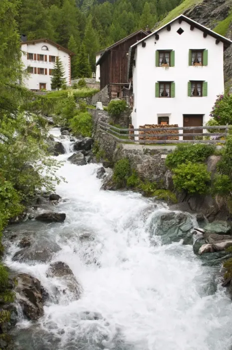 Framed Print : Mulegns, Switzerland, Europe