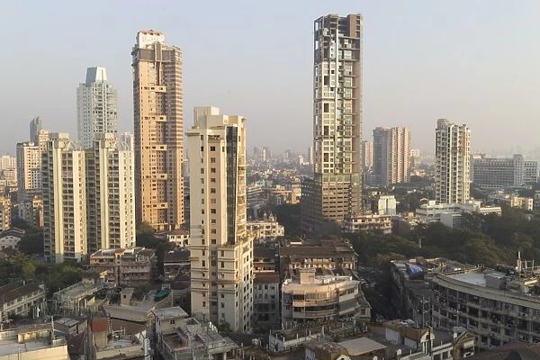 Mumbai skyline from Malabar Hill, Mumbai, Maharashtra, India, Asia