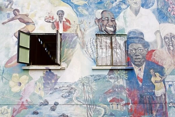 Mural, Bathsheba Community Center, St. Josephs Parish, Barbados, West Indies