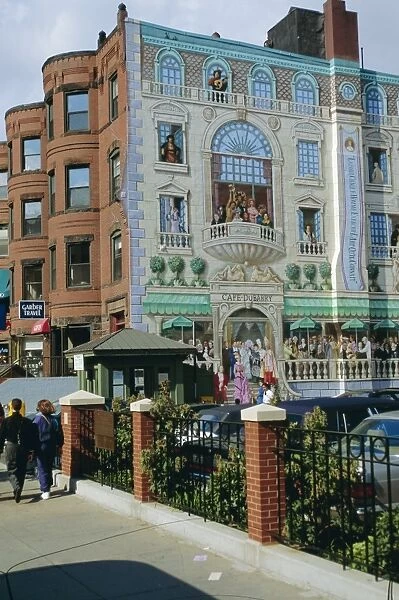 Mural of famous Boston Characters