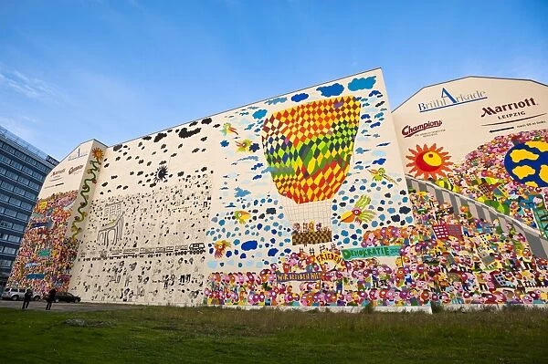 Mural, Leipzig, Saxony, Germany, Europe