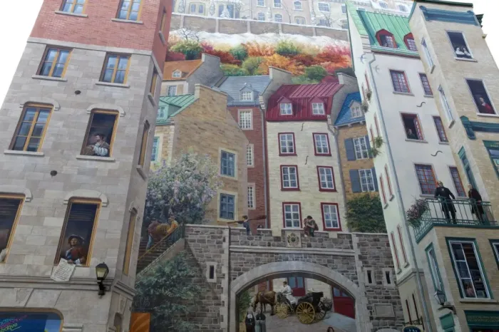 Framed Print : Mural of Quebecers, Quebec City, Quebec Province, Canada, North America Framed Print : Mural of Quebecers, Quebec City, Quebec Province, Canada, North America