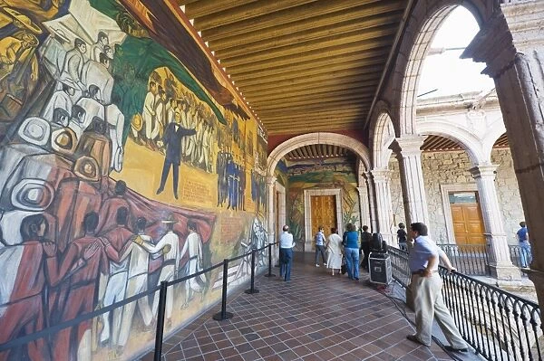Murals at Palacio de Gobeierno, Morelia, Michoacan state, Mexico, North America