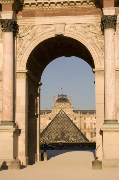 Framed Print : Musee du Louvre and Arc de Triomphe du Carrousel, Paris, France, Europe Framed Print : Musee du Louvre and Arc de Triomphe du Carrousel, Paris, France, Europe