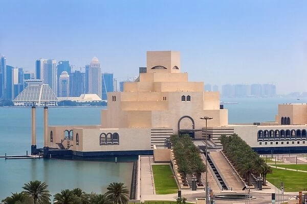 Museum of Islamic Art at dawn, Doha, Qatar, Middle East