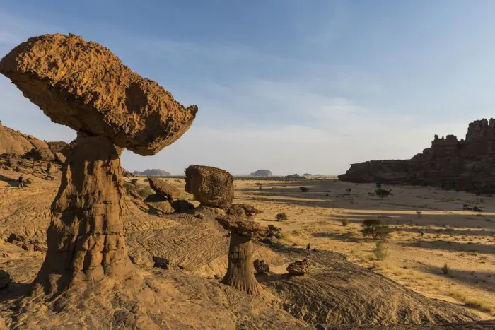 Framed Print : The mushroom rock formations, Ennedi Plateau, UNESCO World Heritage Site, Ennedi region Framed Print : The mushroom rock formations, Ennedi Plateau, UNESCO World Heritage Site, Ennedi region
