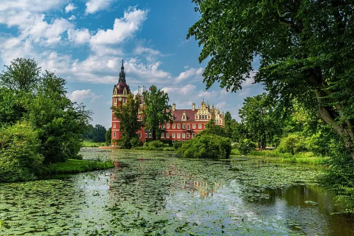 Framed Print : Muskau Castle, Muskau (Muskauer) Park, UNESCO World Heritage Site, Bad Muskau, Saxony, Germany, Europe Framed Print : Muskau Castle, Muskau (Muskauer) Park, UNESCO World Heritage Site, Bad Muskau, Saxony, Germany, Europe