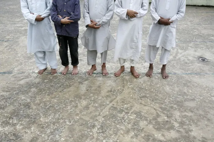 Framed Print : Muslim boys praying, Kathmandu, Nepal, Asia Framed Print : Muslim boys praying, Kathmandu, Nepal, Asia