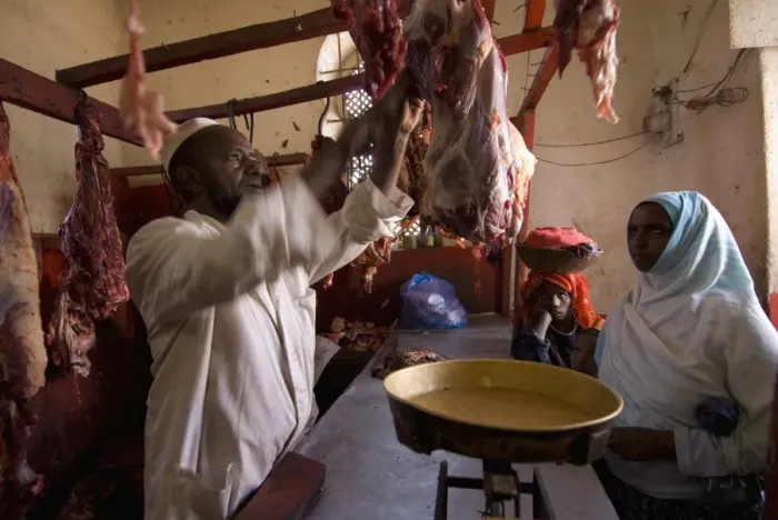 Framed Print : Muslim butcher in Harar, Ethiopia, Africa Framed Print : Muslim butcher in Harar, Ethiopia, Africa