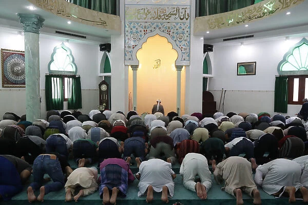 Muslim men praying, Friday Prayers (Salat), Masjid Al Rahim Mosque, Ho Chi Minh City
