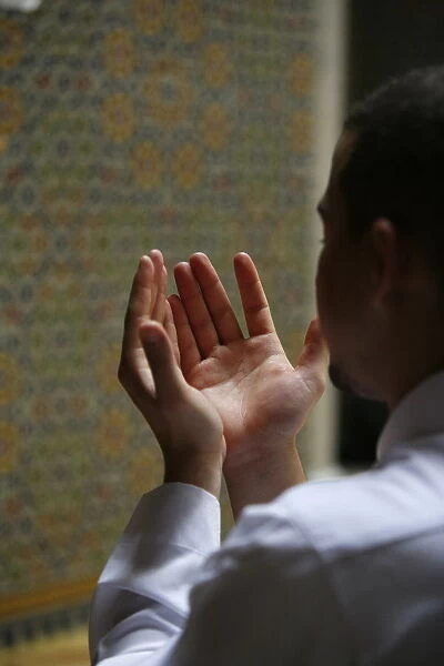 Muslim praying, Geneva. Switzerland, Europe