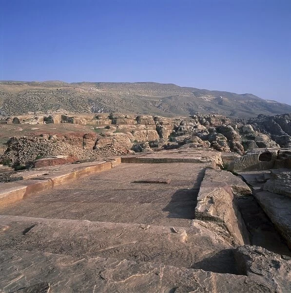 The Nabatean sacrificial altar used for worship of the god Dushara