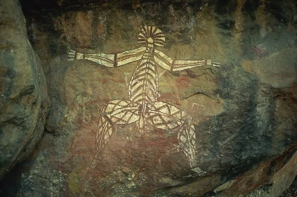 Nabulwinjbulwinj, supernatural ancester who eats lambs, Aboriginal rock art site at Nourlangie Rock