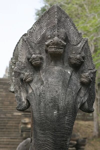 Naga snake sculpture in Phnom Rung temple, Thailand, Southeast Asia, Asia