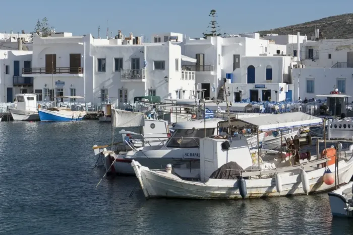 Framed Print : Naoussa harbour, Paros, Cyclades, Greek Islands, Greece, Europe Framed Print : Naoussa harbour, Paros, Cyclades, Greek Islands, Greece, Europe