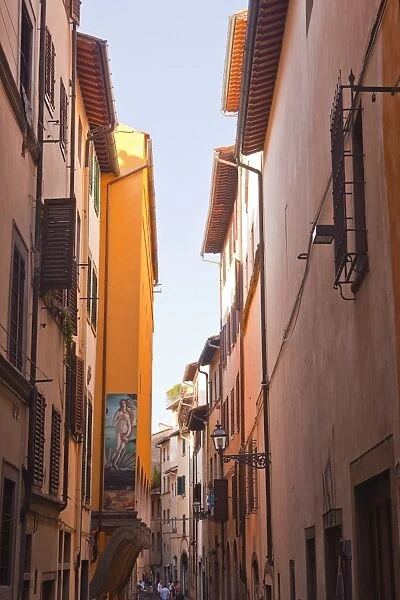 A narrow backstreet in the heart of Florence, Tuscany, Italy, Europe