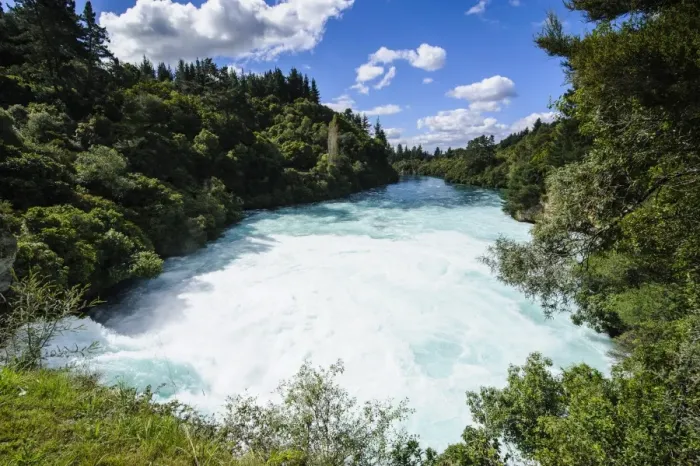 Framed Print : Narrow chasm leading in the Huka falls on the Waikato River, Taupo, North Island, New Zealand, Pacific Framed Print : Narrow chasm leading in the Huka falls on the Waikato River, Taupo, North Island, New Zealand, Pacific