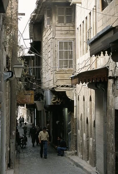 Narrow street in the Armenian area of Aleppo