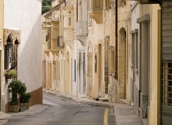 Narrow street, Naxxar, Malta, Europe