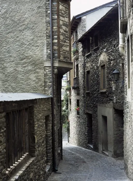 Framed Print : Narrow street in the old part of town, where many houses date from the 17th century Framed Print : Narrow street in the old part of town, where many houses date from the 17th century