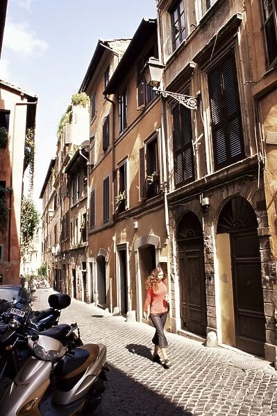 Narrow street in Trastevere district