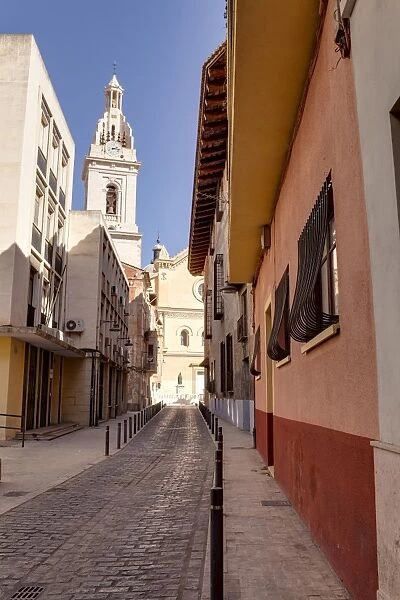 The narrow streets of Xativa, Valencia, Spain, Europe